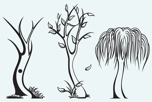 Silueta de árbol — Archivo Imágenes Vectoriales