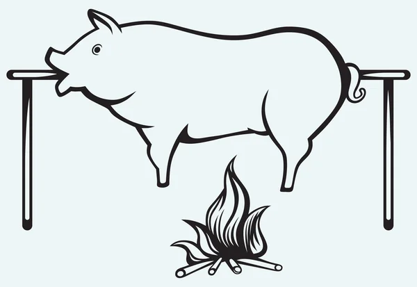 ロースト豚 — ストックベクタ