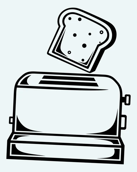 Toast popping out of a toaster — Stock Vector