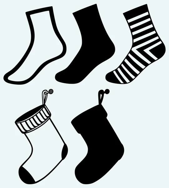 Socks and hristmas stocking — Stock Vector