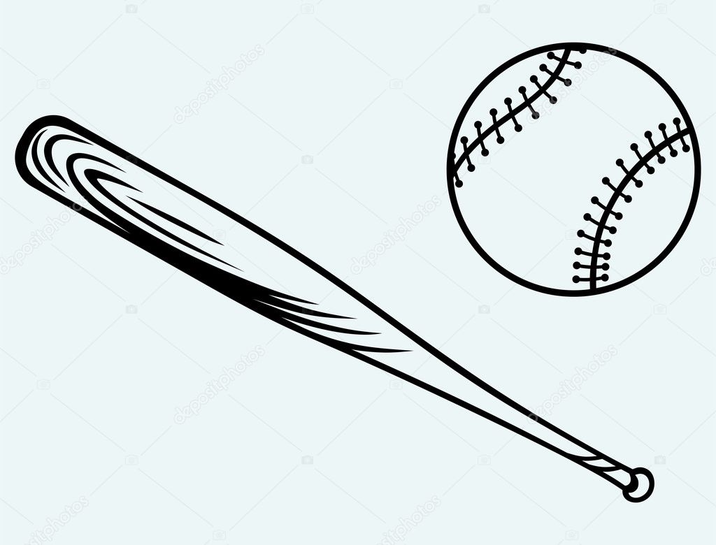 Baseball and baseball bat