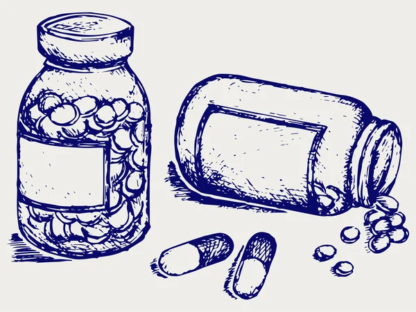 Botella de píldora — Archivo Imágenes Vectoriales