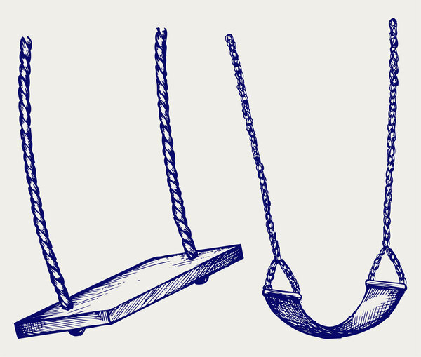 Garden swing hanging