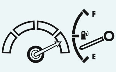 göstergesi. benzin deposu