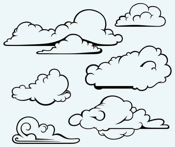 Raccolta nuvole — Vettoriale Stock