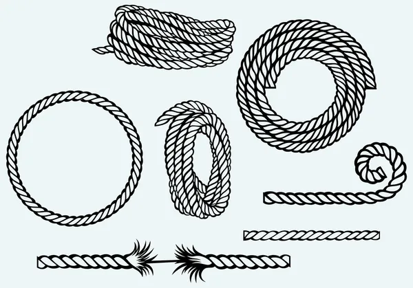 Nautical rope knots — Stock Vector