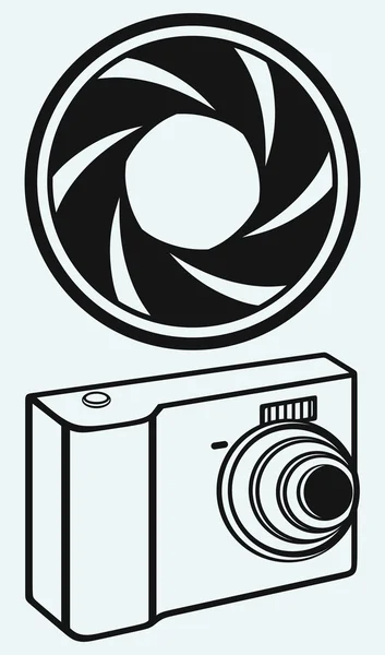 Ψηφιακή φωτογραφική μηχανή και κάμερα κλείστρου — Διανυσματικό Αρχείο