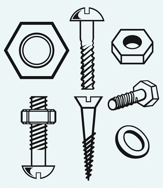 Conjunto de parafusos — Vetor de Stock