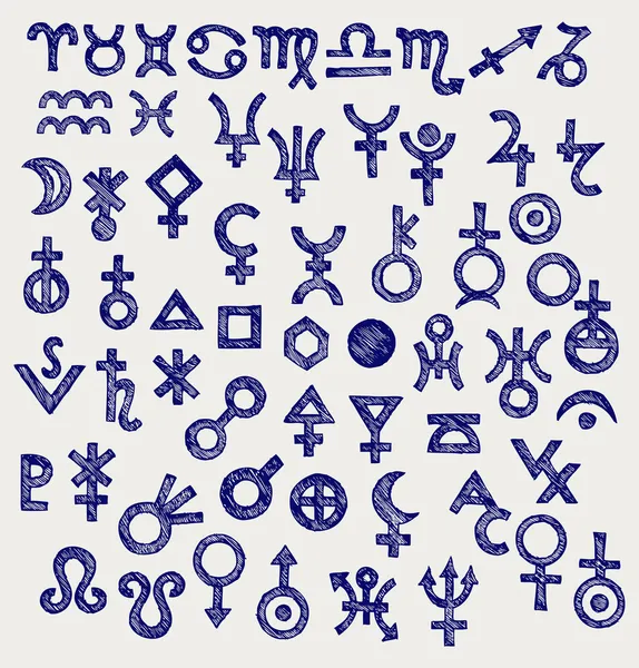 Astrological symbols — Stock Vector