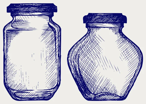 Glazen potten — Stockvector