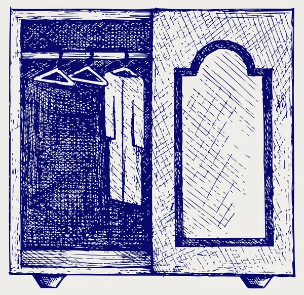 A ruha szekrény — Stock Vector