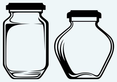 Glass jars clipart