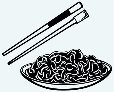 çubuklarla noodle