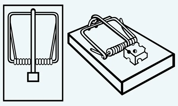 Mousetrap com queijo —  Vetores de Stock