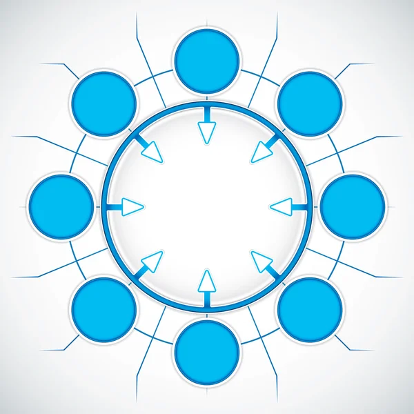Blue presentation circle — Stock Vector