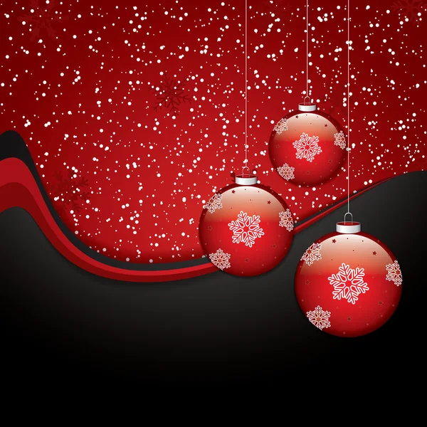 Christmas background with baubles — Stock Vector