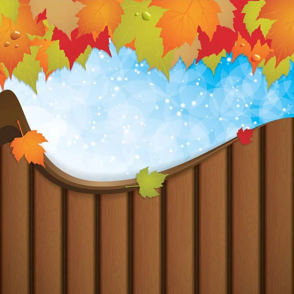 Hojas de otoño fondo — Vector de stock