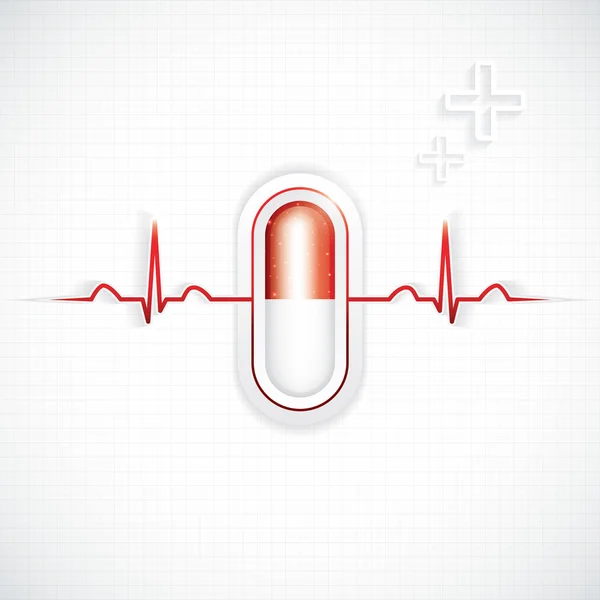 Kırmızı alternatif ilaç kavramı — Stok Vektör
