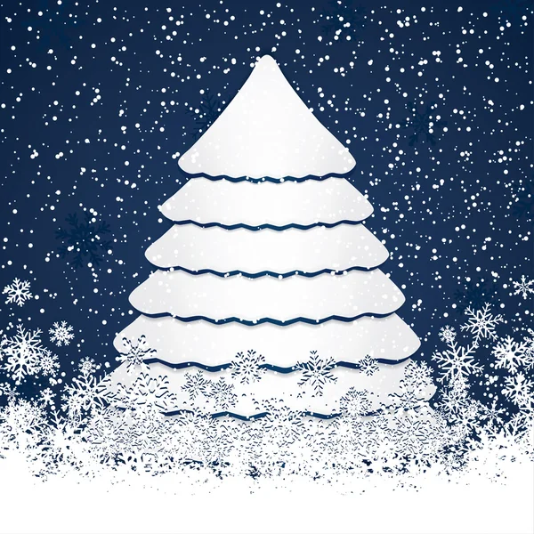 Blauwe kerstachtergrond — Stockvector