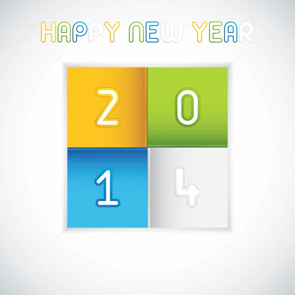 행복 한 새해 2014 — 스톡 벡터