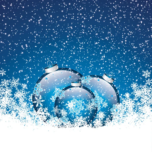 Blauwe kerstachtergrond — Stockvector