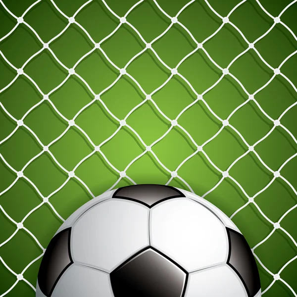 Voetbal in net — Stockvector