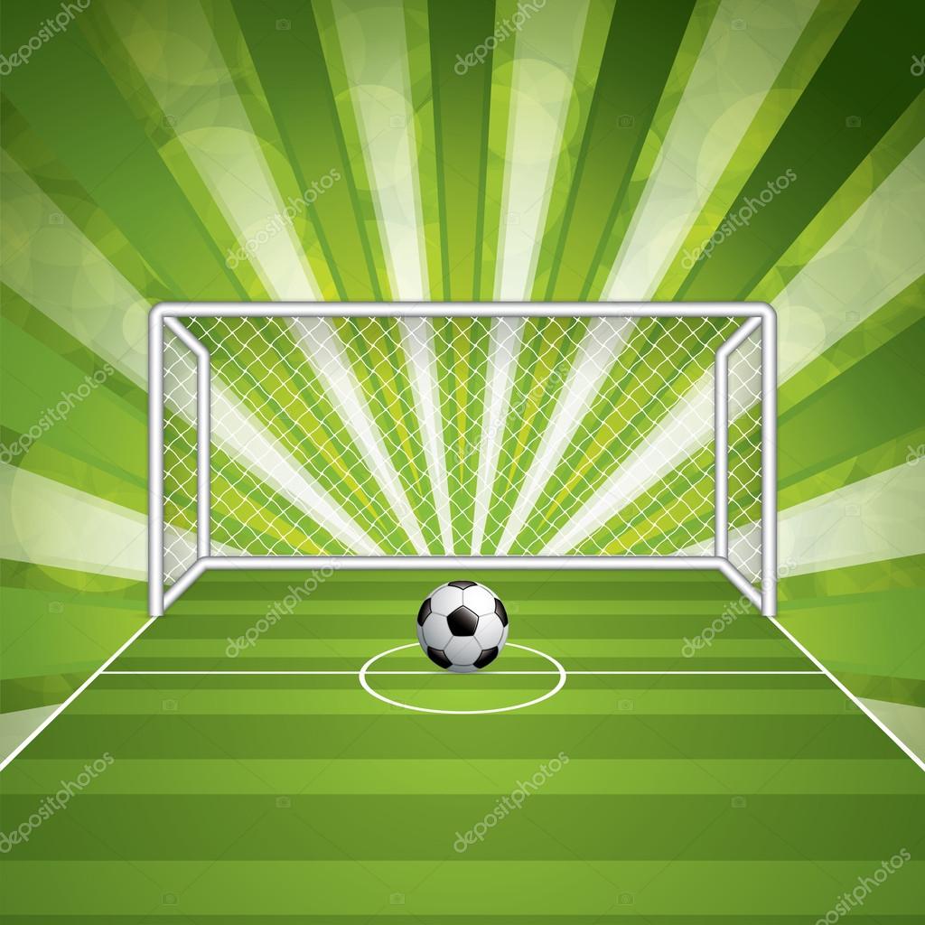 Soccer goal and ball Stock Vector by ©gigello 39416037
