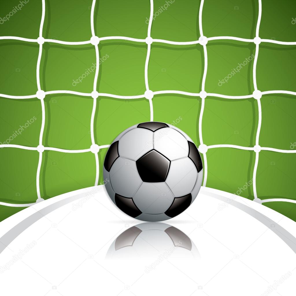 Soccer ball in net