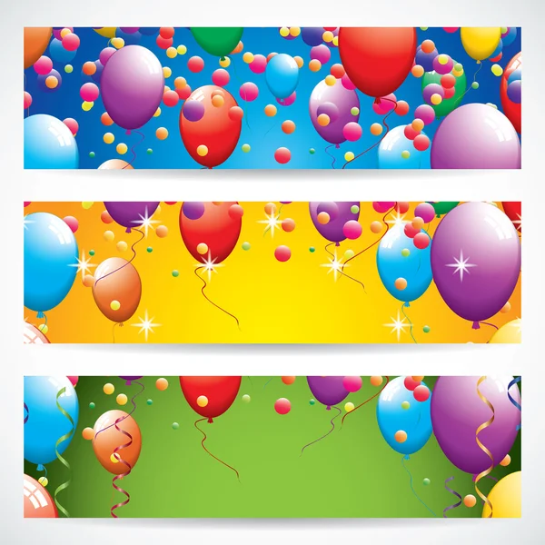 Banners de aniversário — Vetor de Stock