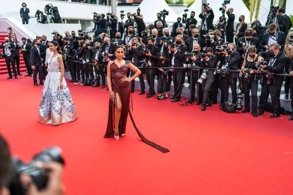 Cannes Franciaország 2021 Július Georgina Rodriguez Részt Vesz Franciaország Vetítésen — Stock Fotó