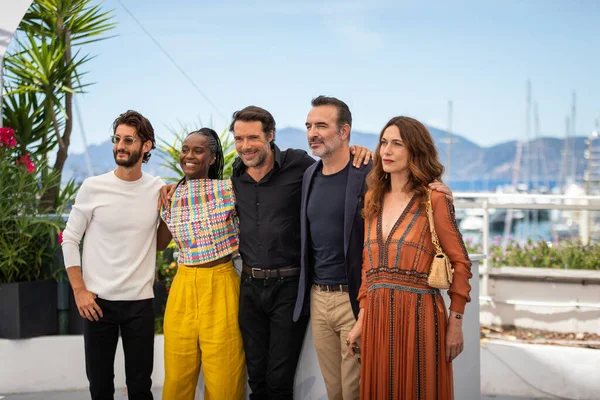 Cannes France July 2021 Pierre Niney Fatou Diaye Nicolas Bedos — Stock Photo, Image