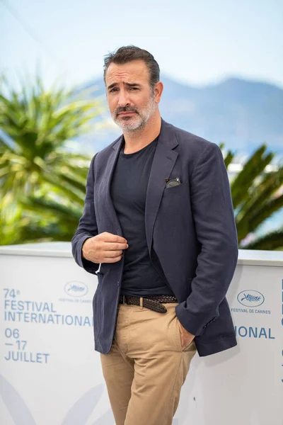 Cannes France Липня 2021 Жан Дюжардін Відвідує Фотосесію Oss 117 — стокове фото