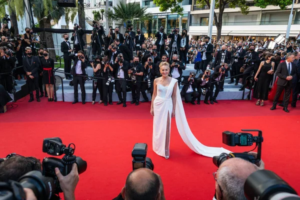Cannes France July 2021 Sharon Stone Adopts Final Screening Oss — 스톡 사진