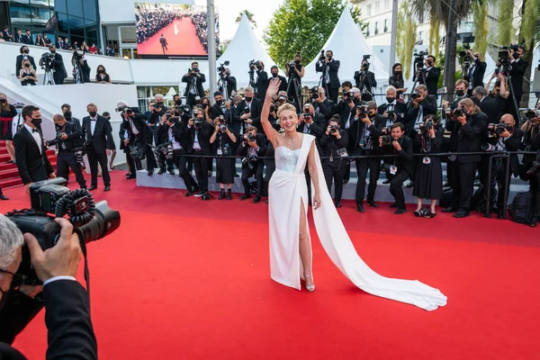 Cannes France July 2021 Sharon Stone Adopts Final Screening Oss — 스톡 사진