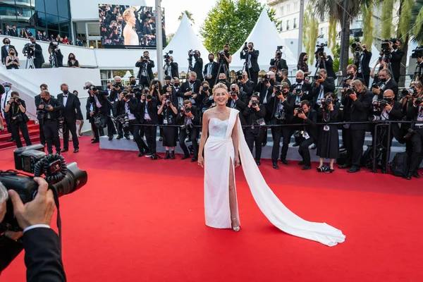 Cannes France Липня 2021 Шерон Стоун Відвідує Фінальний Показ Uss — стокове фото