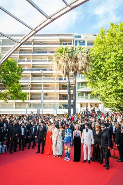 Cannes Frankreich Juli 2021 Song Kang Maggie Gyllenhaal Jessica Hausner — Stockfoto