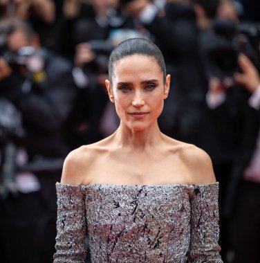 CANNES, FRANCE - 18 Mayıs 2022: Jennifer Connelly, Palais des Festivals 'te düzenlenen 75.