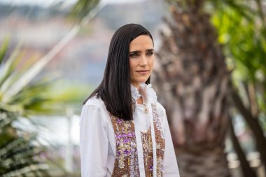 CANNES, FRANCE - 18 Mayıs 2022: Jennifer Connelly, Palais des Festivals 'te düzenlenen 75.
