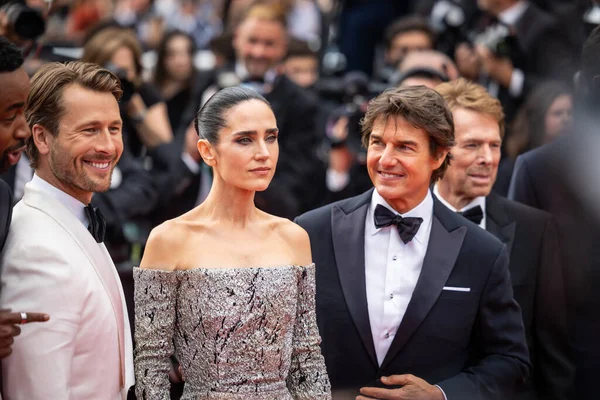 Cannes Frankrike Maj 2022 Tom Cruise Jennifer Connelly Och Glen — Stockfoto