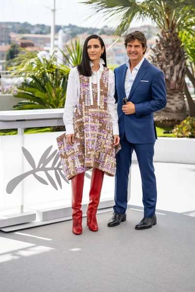 Cannes Francia Mayo 2022 Jennifer Connelly Tom Cruise Asisten Photocall — Foto de Stock