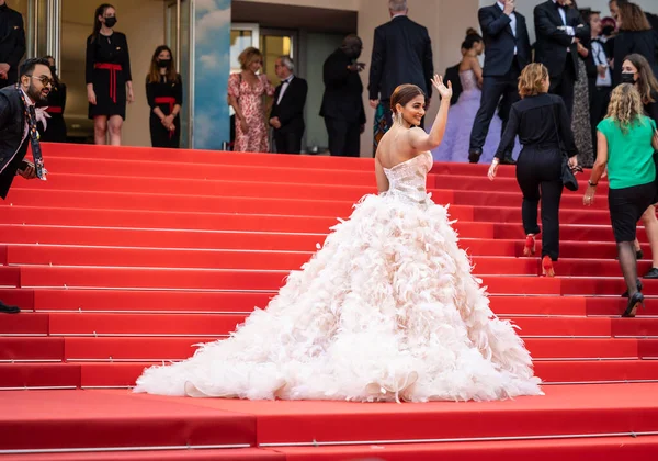 Cannes Francia Maggio 2022 Pooja Hegde Partecipa Alla Proiezione Top — Foto Stock