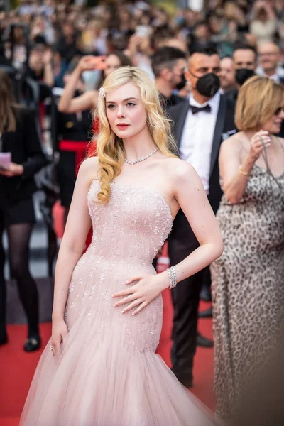 Cannes França Maio 2022 Elle Fanning Participa Exibição Top Gun — Fotografia de Stock