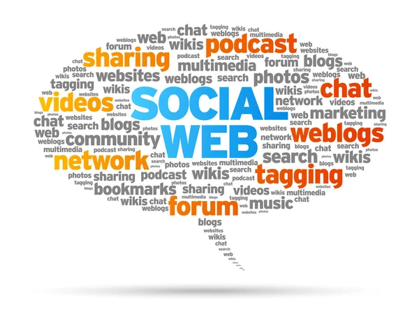 Web social — Vetor de Stock