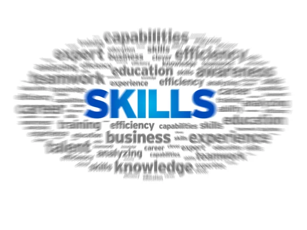 Skills Word Cloud — Stock Photo, Image