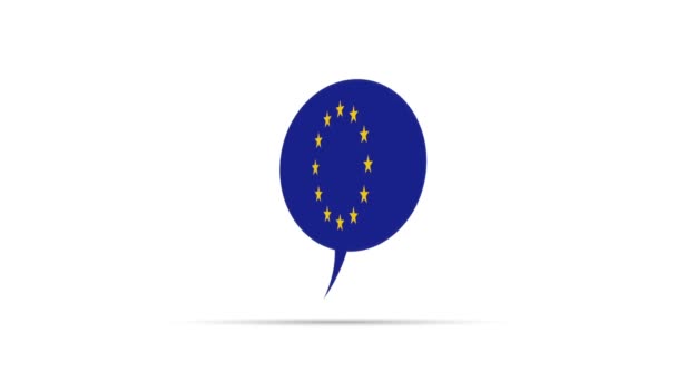 Europese vlag — Stockvideo