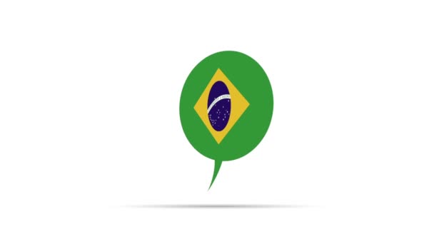 Bandeira brasileira — Vídeo de Stock