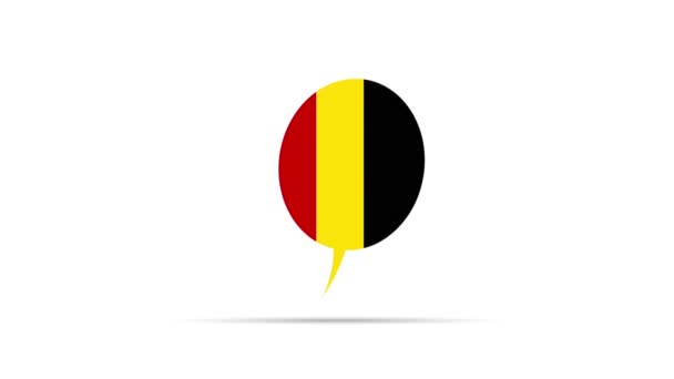 Bélgica bandera — Vídeo de stock