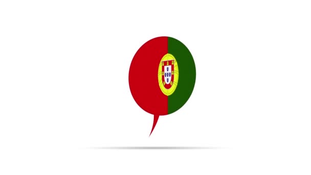 Bandera de Portugal — Vídeos de Stock