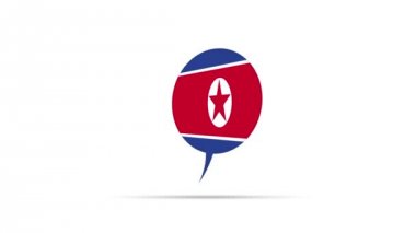 bocadillo de diálogo de la bandera de Corea del norte
