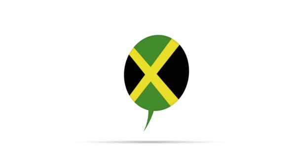 Jamaica Bandera Discurso Burbuja — Vídeos de Stock